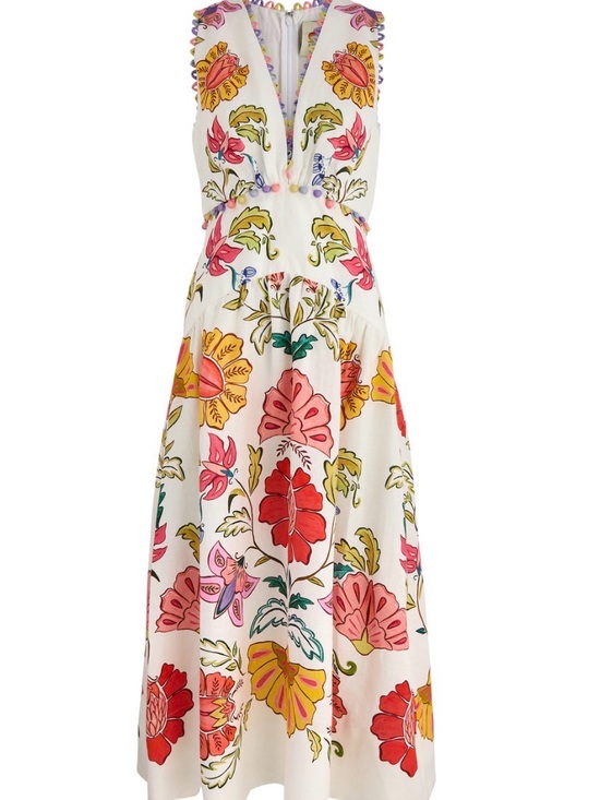 FARM Rio Dresses & Skirts - FARM Rio - Women's Floral Insects V-Neckline Sleeveless Maxi Dress XS